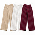 BLANC Horizontal Pinstripe Pants Bundle - beige, white and burgundy