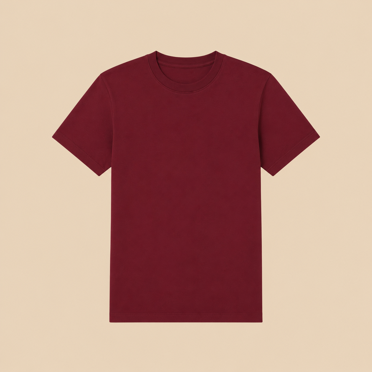 BLANC Women's Basic Tee Burgundy — product front