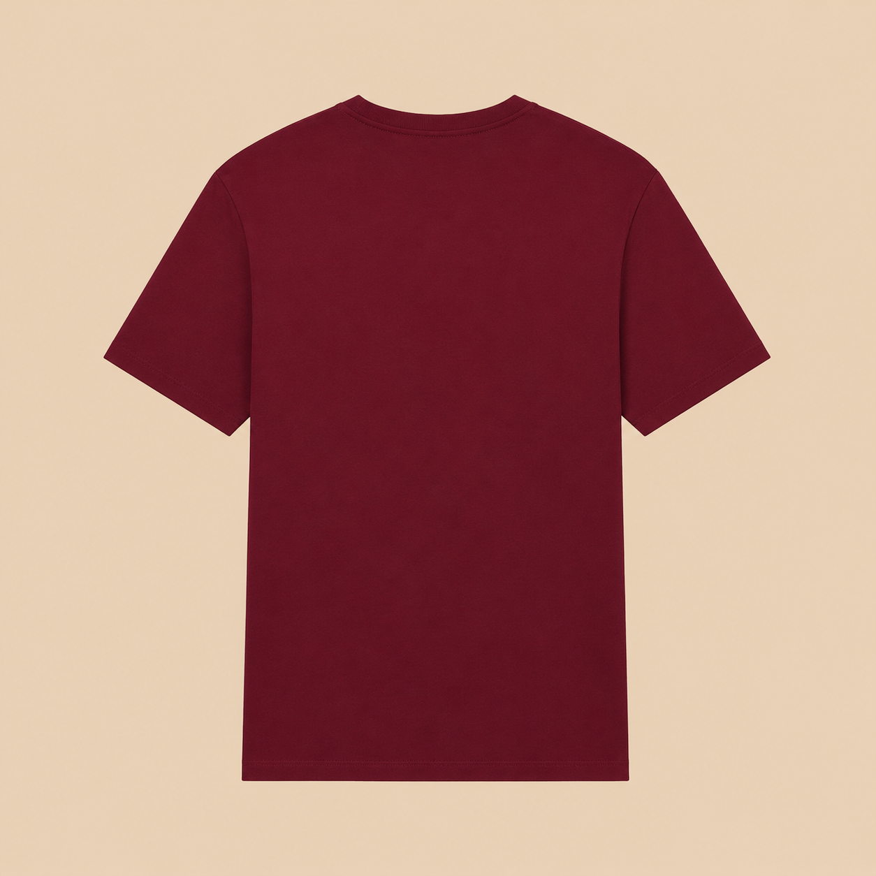 BLANC Women's Basic Tee Burgundy — product back