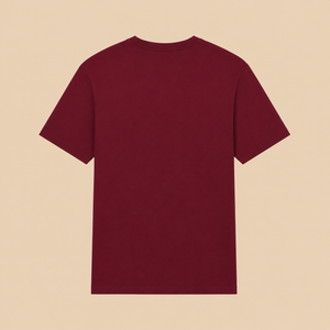 BLANC Women's Basic Tee Burgundy — product back