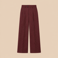 BLANC Women's Pinstripe Tailored Pants Burgundy — product front