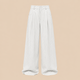Blanc Pinstripe Tailored Pants White