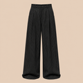 BLANC Pinstripe Tailored Pants — Black