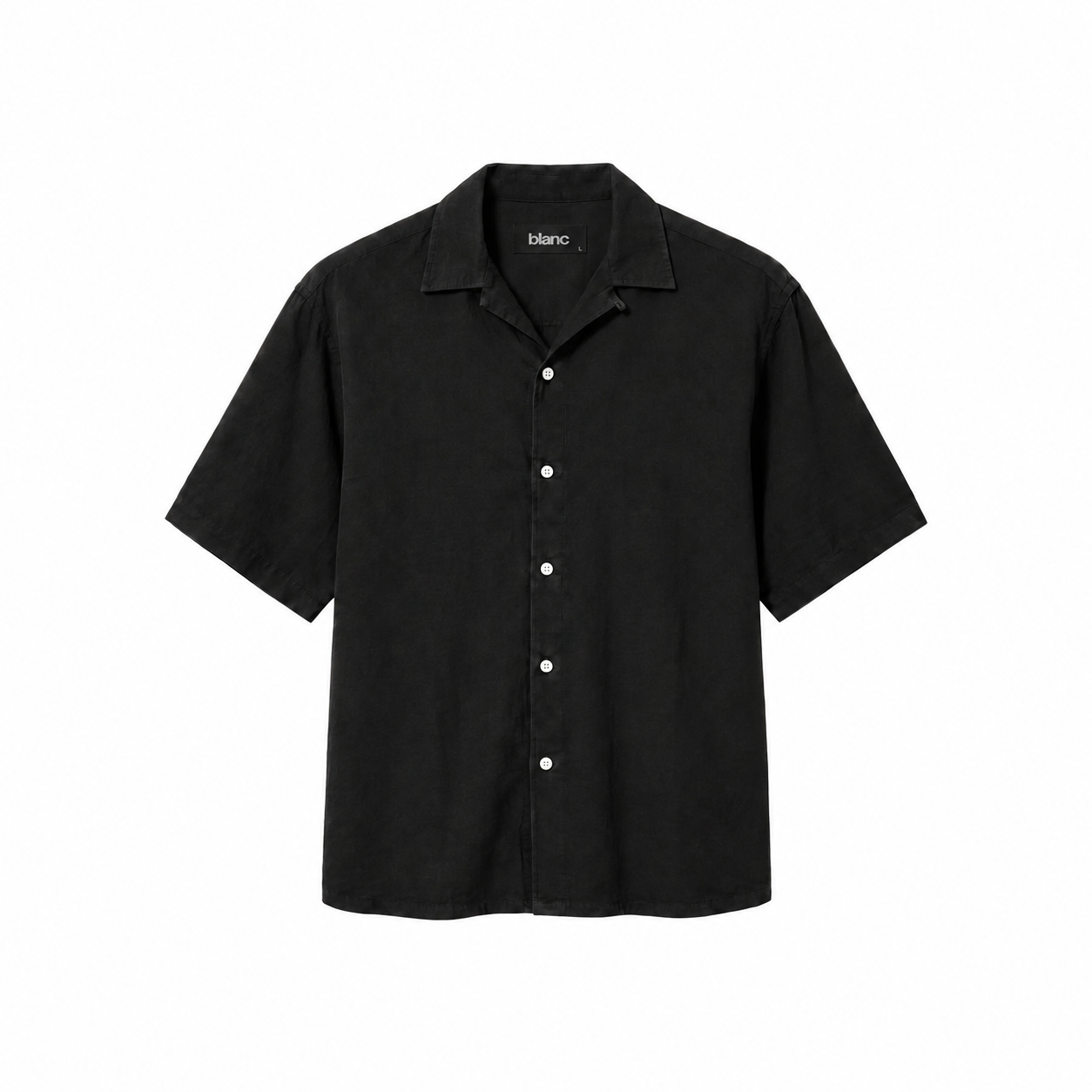 BLANC Linen Shirt — Black