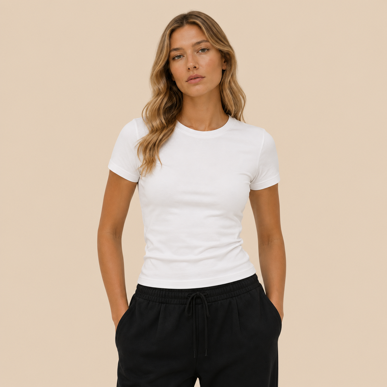 BLANC Women's Basic T-Shirt — White