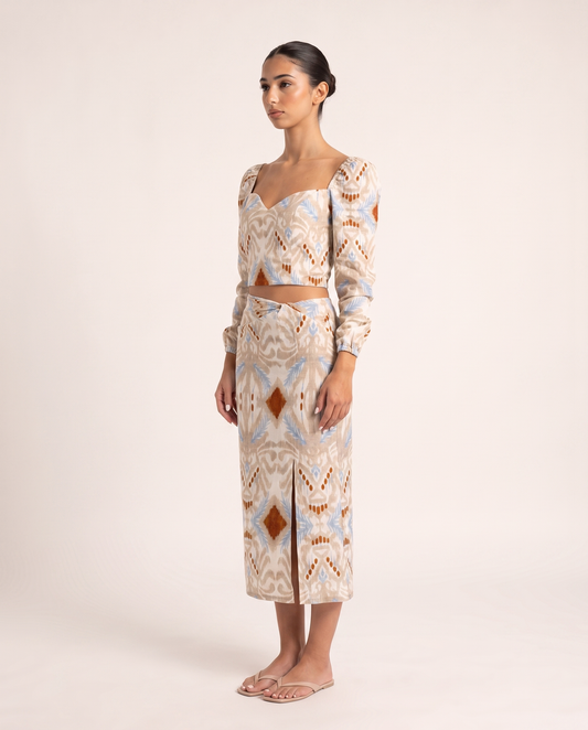 Mykonos Set — Ivory Print