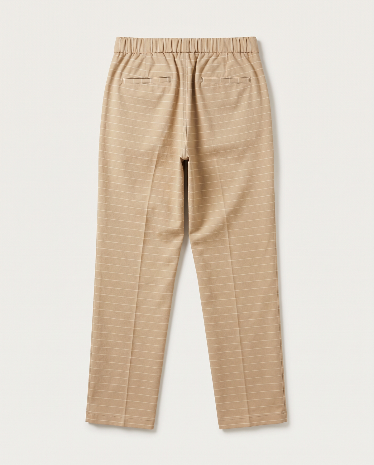 BLANC Horizontal Pinstripe Pants Beige - back
