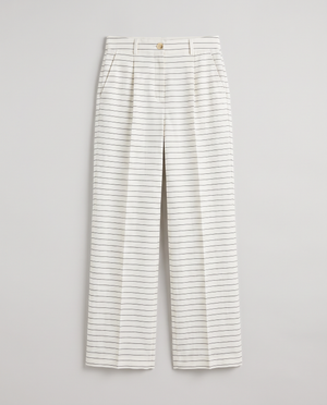 BLANC Horizontal Pinstripe Pants White - front
