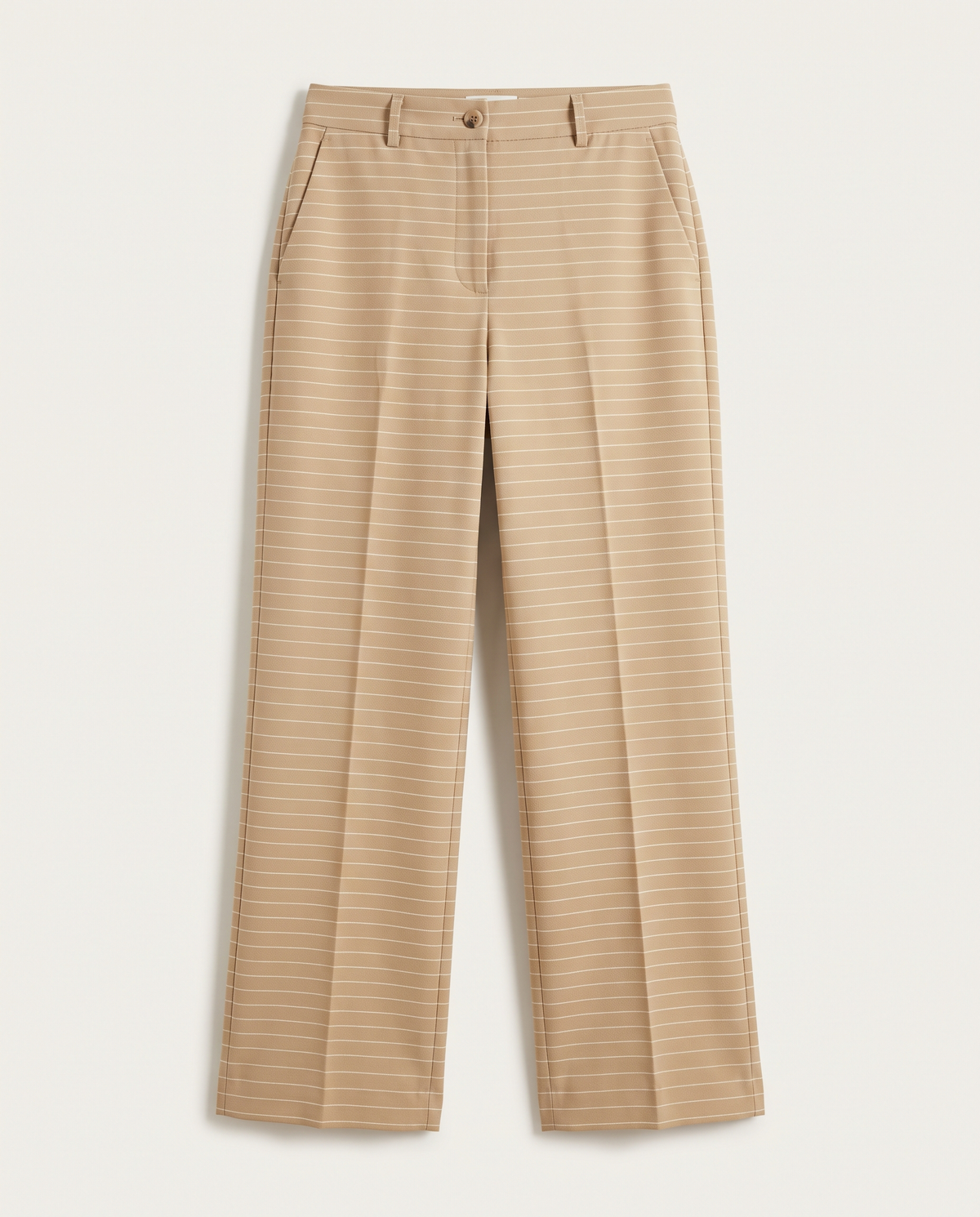 BLANC Horizontal Pinstripe Pants Beige - front