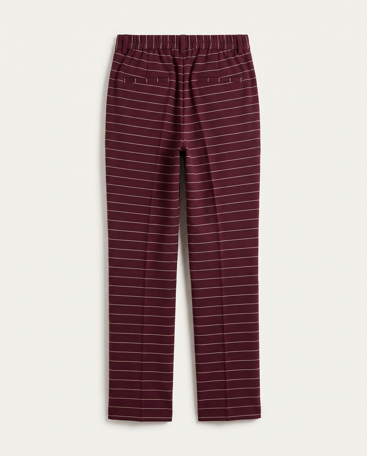 BLANC Horizontal Pinstripe Pants Burgundy - back