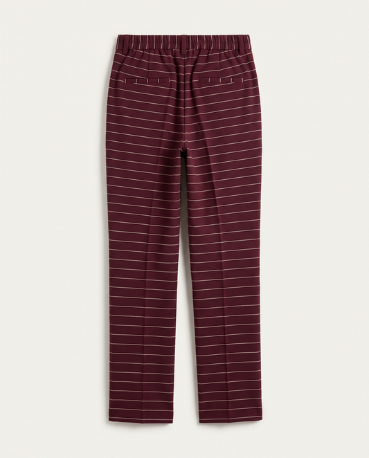 BLANC Horizontal Pinstripe Pants Burgundy - back