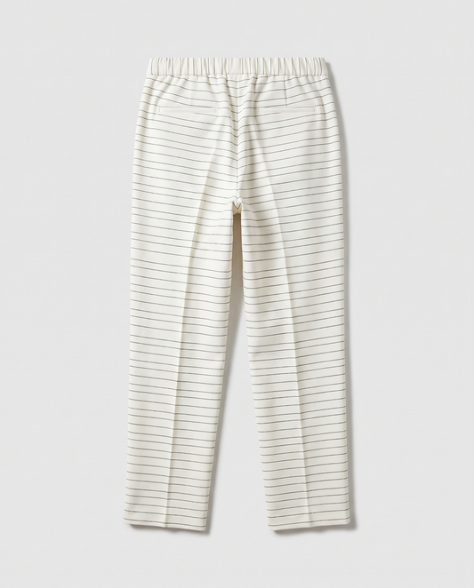 BLANC Horizontal Pinstripe Pants White - back