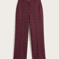 BLANC Horizontal Pinstripe Pants Burgundy - front