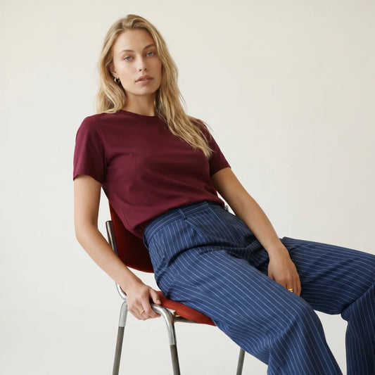 BLANC Unisex Basic T-Shirt — Burgundy