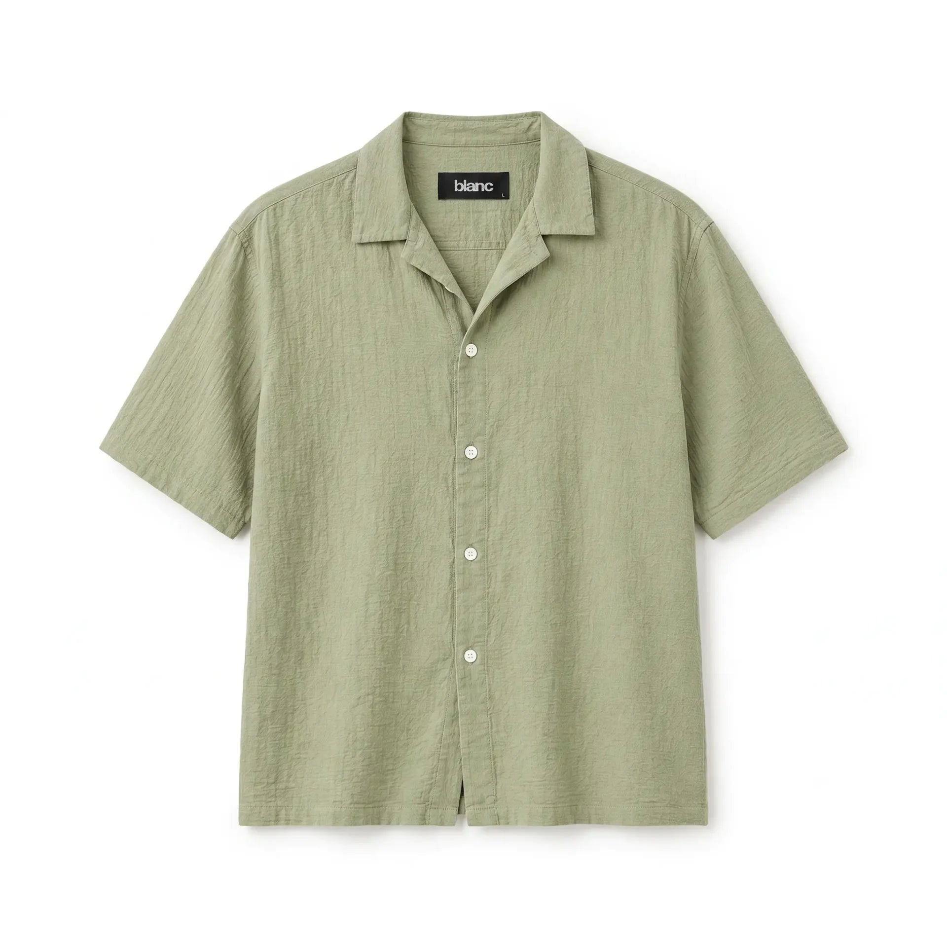 BLANC Linen Shirt — Sage Green
