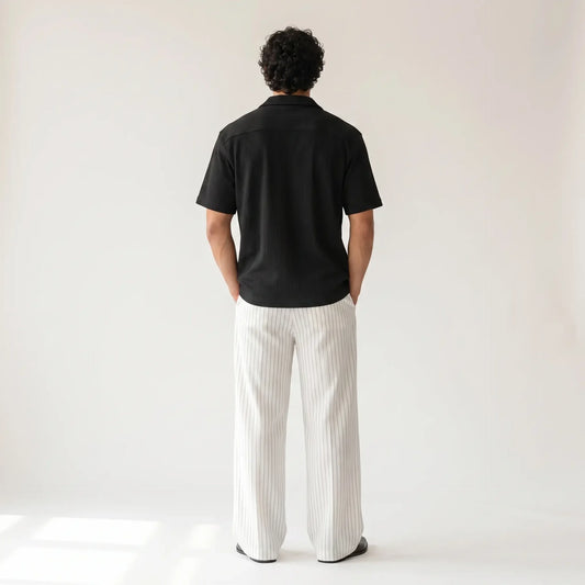BLANC Linen Shirt — Black